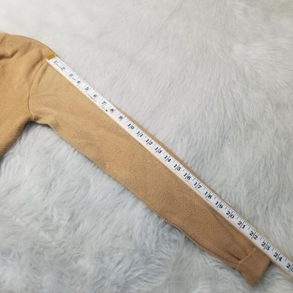 Paul & Joe Sister Camel Tan Knit Wool Front Pockets Sweater Large - Picture 7 of 10